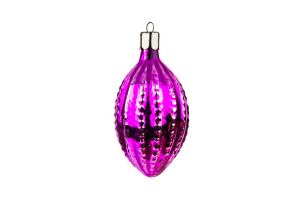 istock Vintage soviet christmas toy purple oval lantern 1192792523