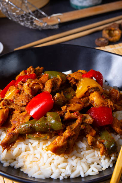 istock Hot roasted chicken with rice and vegetables 1192807125