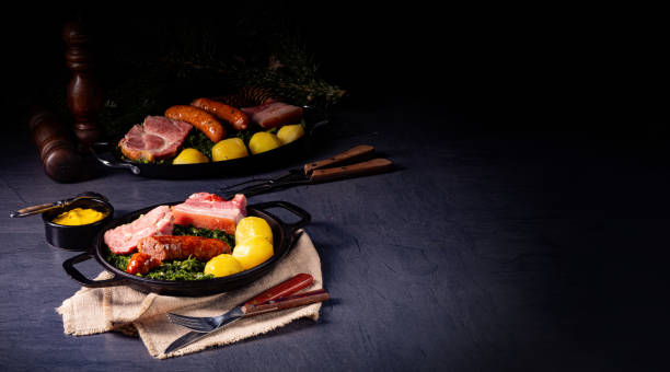 istock rustic kale with pinkel sausage and kassler 1192808643