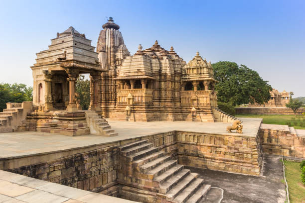 istock Historic monuments in the erotic temple complex of Khajuraho 1192810838