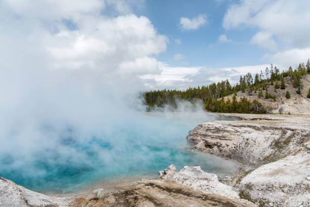 istock Steam hot spring in Yellowstone national park 1192812777