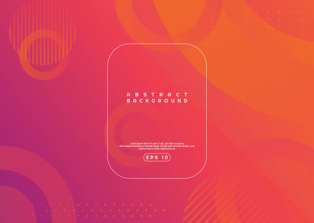 Modern art geometric circle shape design colorful background halftone element Modern art geometric circle shape design colorful background halftone element. vector illustration purple and orange gradient background stock illustrations