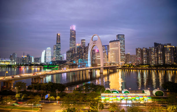 istock The great sunset glow in Guangzhou CBD 1192819341