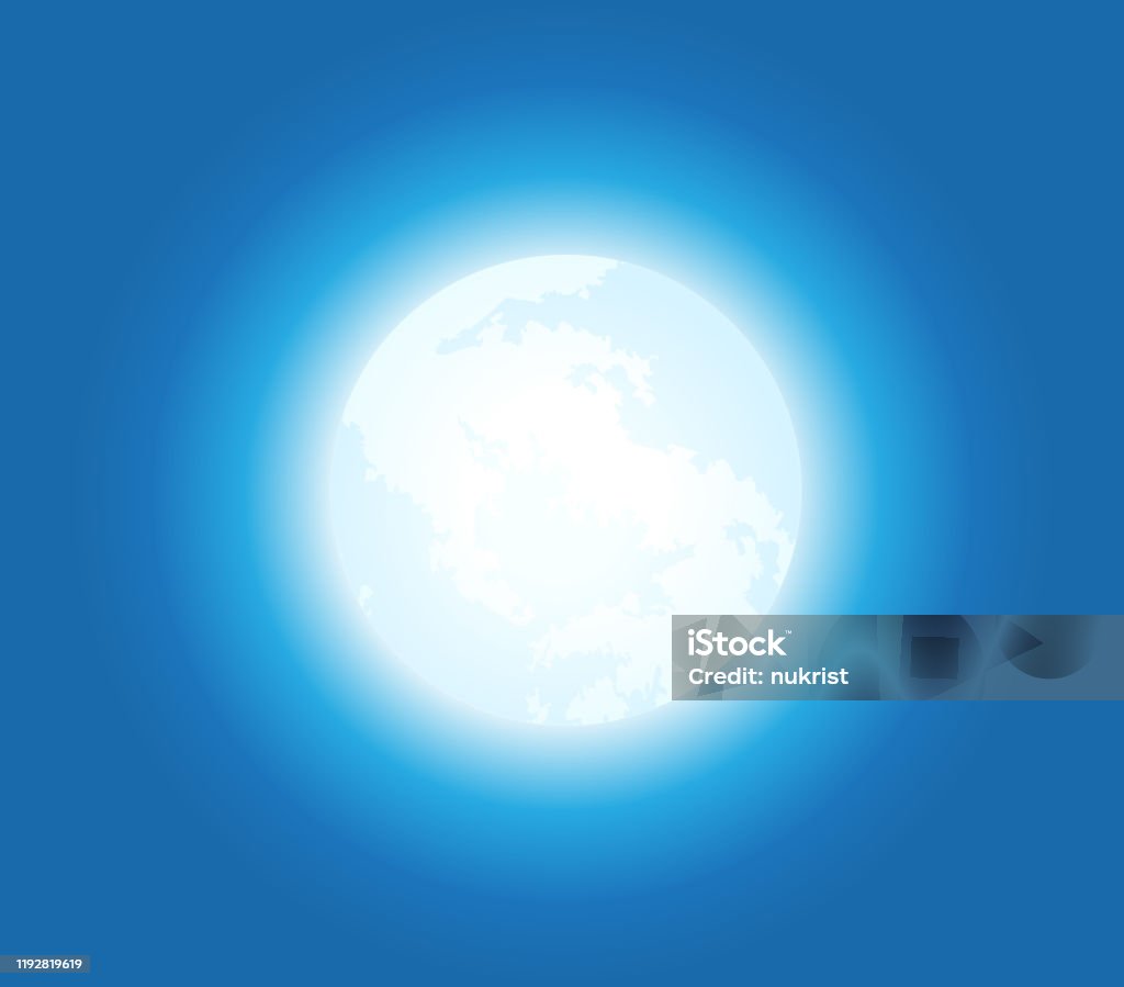 Blue Moon Vector Blue Moon Background Isolated Vector Illustration Stock Illustration ...