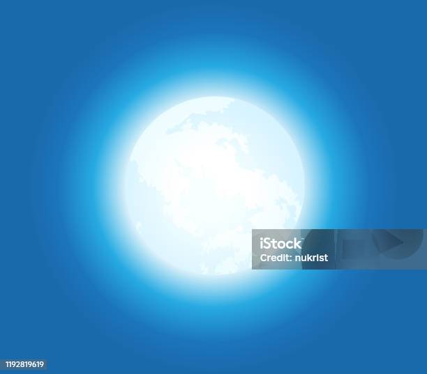 Blue Moon Vector Blue Moon Background Isolated Vector Illustration Stock Illustration ...
