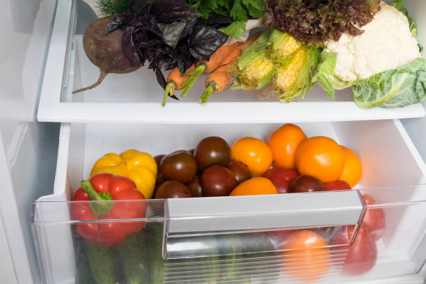 istock storage of vegetables in the refrigerator, top view, close-up 1192820666