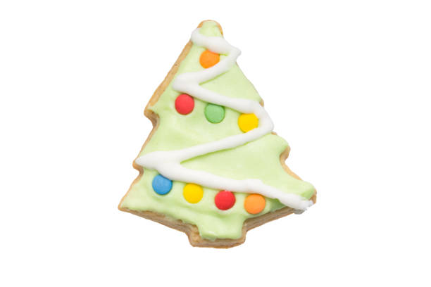 istock green christmas tree cookie for christmas isolated on white 1192820730