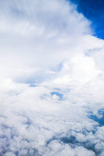 istock White clouds and sky view from the airplane window. 1192821837