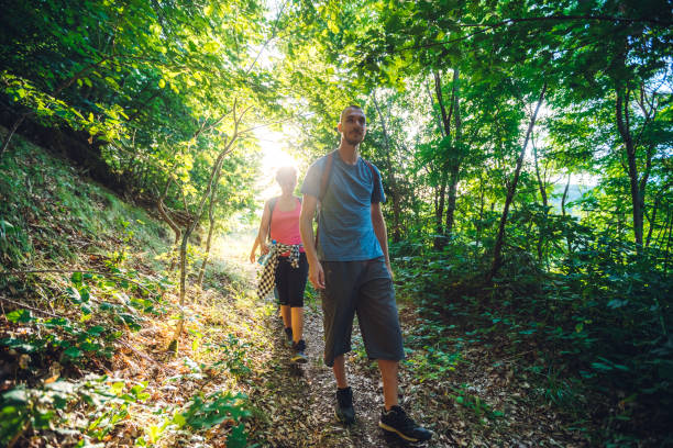 istock Group of Hikers in the forest 1192821885