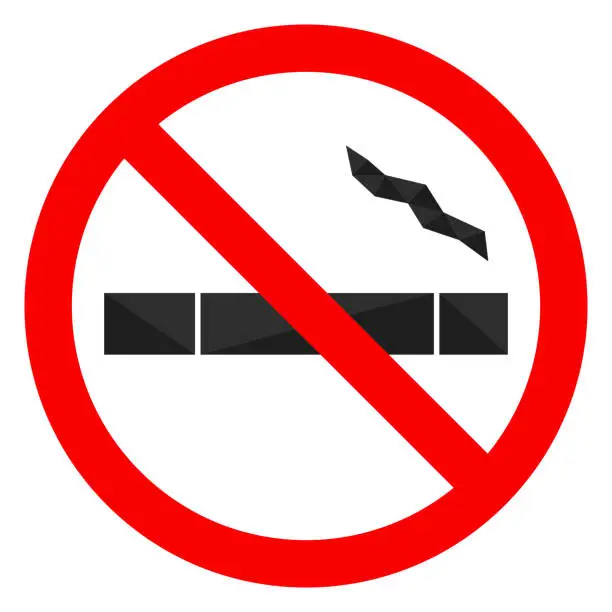 Vector illustration of NO SMOKING sign. Vector illustration