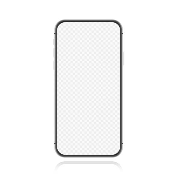 ilustraciones, imágenes clip art, dibujos animados e iconos de stock de pantalla en blanco del teléfono inteligente, maqueta del teléfono. plantilla para infografías para la interfaz de diseño de la interfaz de usuario de presentación. ilustración vectorial - generic