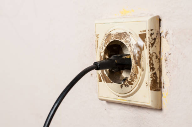 istock Old white power plug that included a black cable. 1192828601