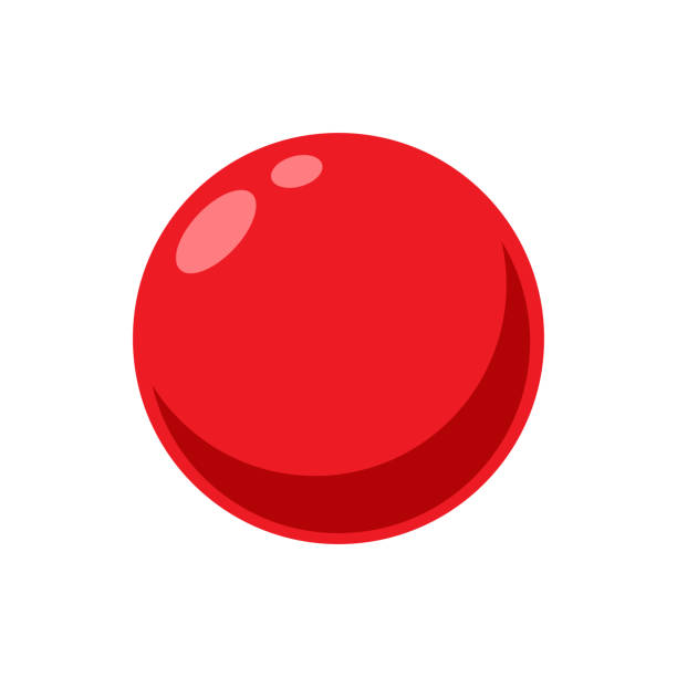 ein roter ball. isolierte vektor-illustration - clownsnase stock-grafiken, -clipart, -cartoons und -symbole