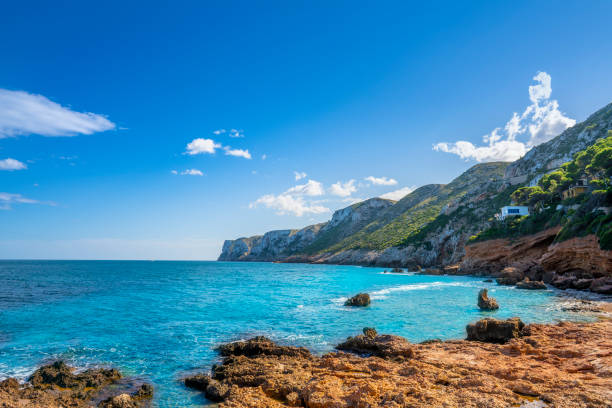 Denia Las Rotas beach in Alicante Mediterranean of Spain