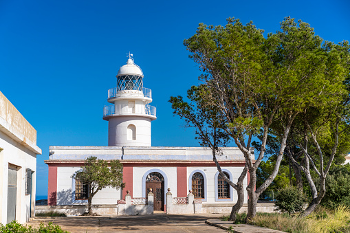 Faro San Antonio Cape lighthouse in Javea Denia of Alicante in Spain