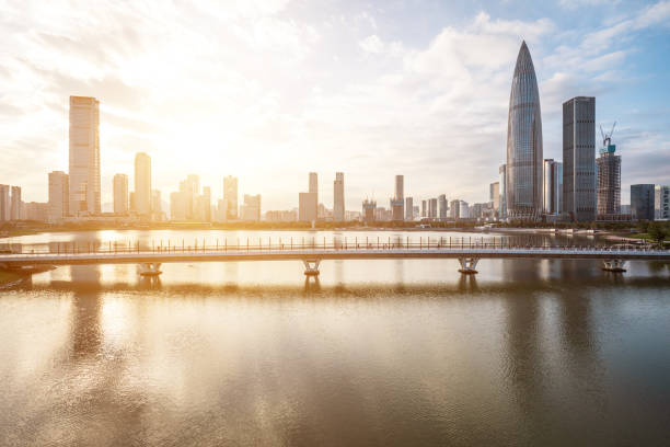 istock China Shenzhen Cityscape at Sunset 1192840146