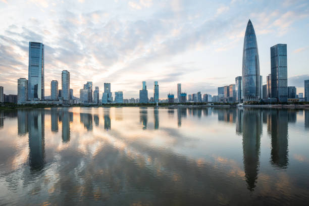 istock China Shenzhen Cityscape at Sunset 1192840221