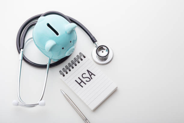 istock Health saving account, hsa concept on white background 1192840752