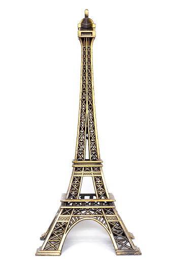 souvenir eiffel tower isolated on a white background