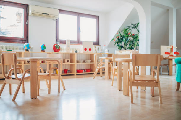 istock Preschool classroom with no people 1192842136