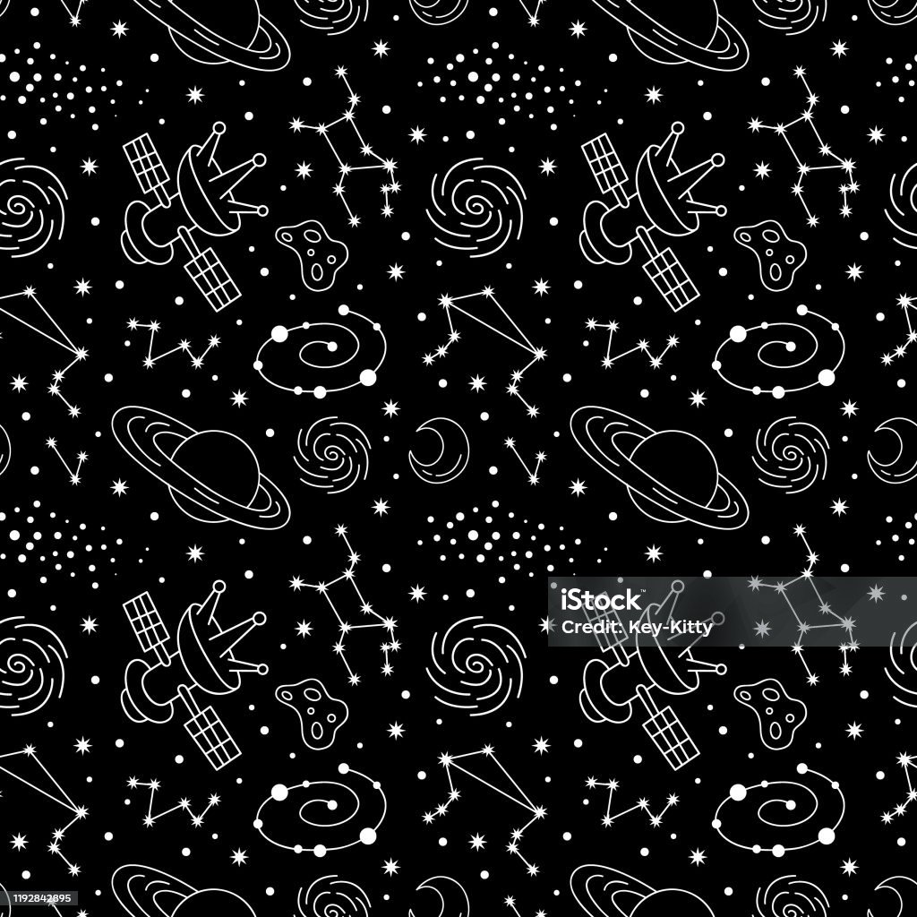 Pattern Space Image Seamless Space Pattern Stock Illustration - Download Image Now ...