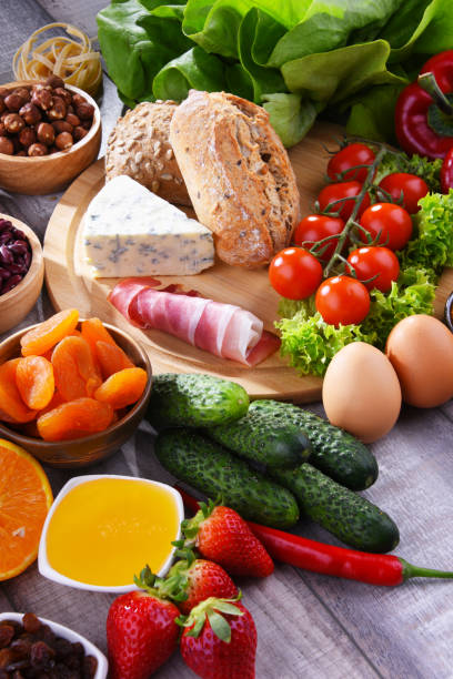 istock Assorted organic food products on the table 1192844734
