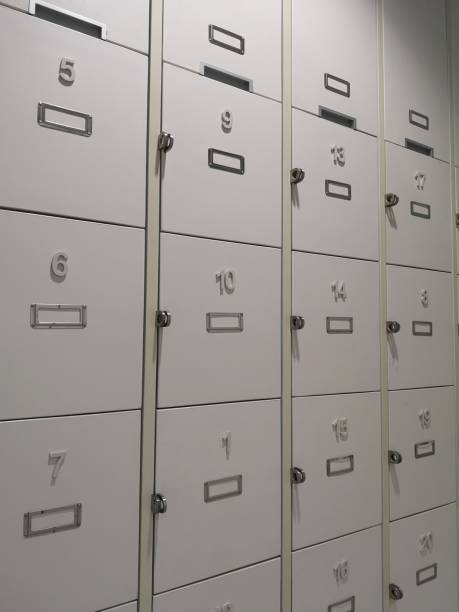istock wall mounted locker in the wall 1192849539