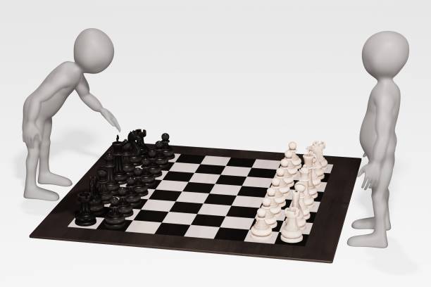 istock 3D Render of Cartoon Character with Chess 1192849555