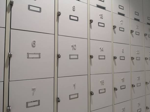 wall mounted locker in the wall