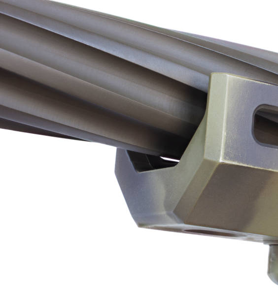 istock Free floated rifle barrel with spiral fluting 1192851778
