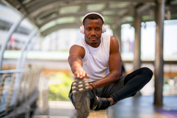 istock Portrait Of Man Exercising On Railing 1192854070