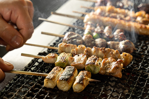 Image of grilling yakitori on the net