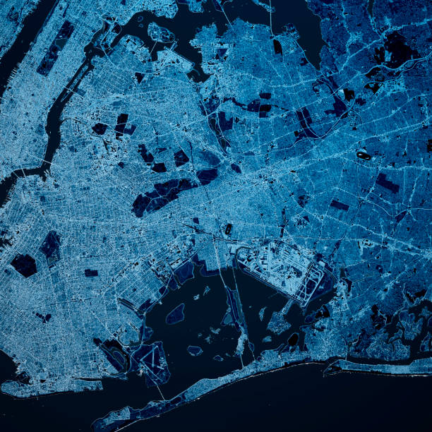 istock Queens New York 3D Render Map Blue Top View Apr 2019 1192860163