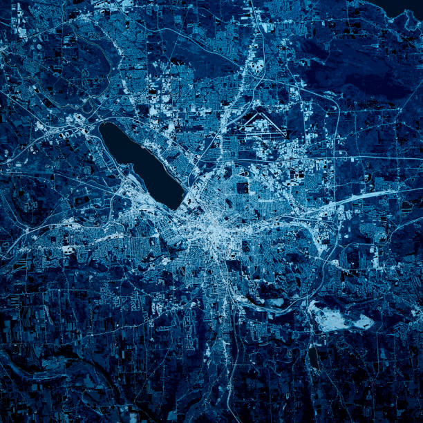 istock Syracuse New York 3D Render Map Blue Top View Oct 2019 1192860230