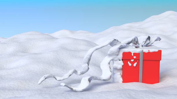 istock 3D Christmas winter landscape 1192860384