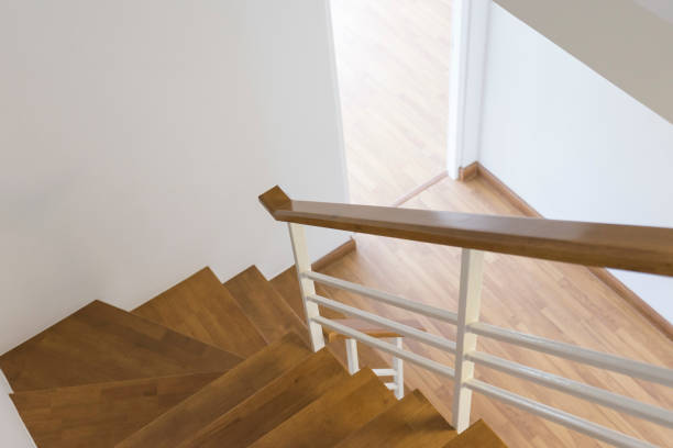 istock Modern designed stairs made with wood. 1192860396