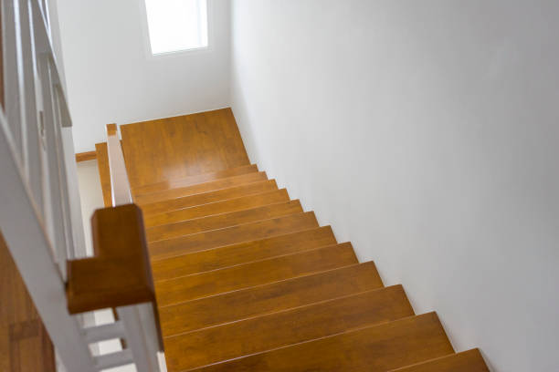 istock Modern designed stairs made with wood. 1192860467