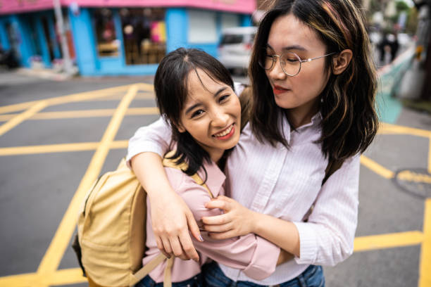 istock Happy friends on their way to school 1192862472