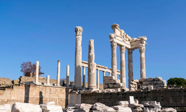 istock Pergamon Antique City, White columns ve sun, Bergama, Izmir 1192862770
