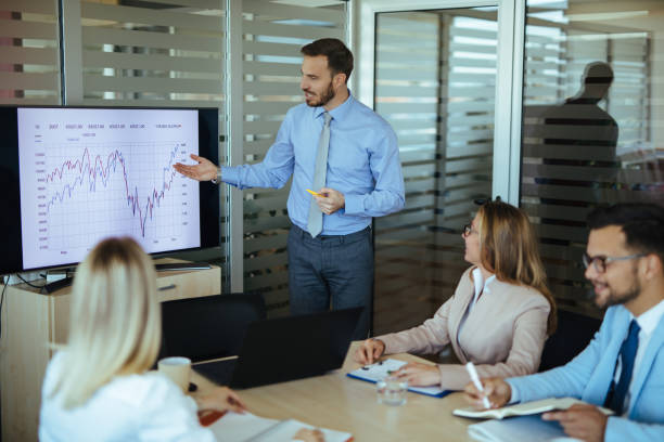 istock Presenting business development in a meeting in the office 1192865031