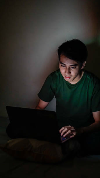 istock Asian Millennials Work at Night in Bedroom 1192867816
