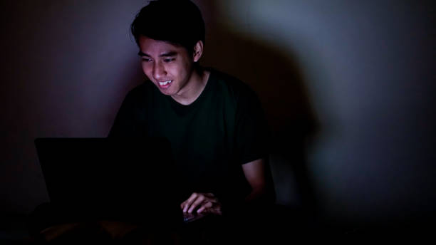 istock Asian Millennials Work at Night in Bedroom 1192867881