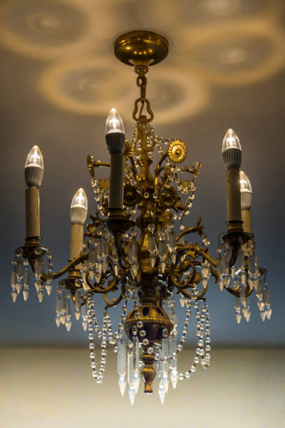 istock Vintage gold chandelier at a mansion 1192872871
