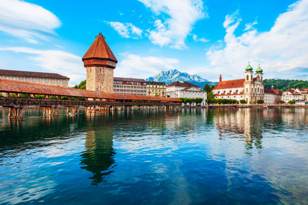istock Kapellbrucke Bridge, Water Tower Tower, Lucerne 1192876857