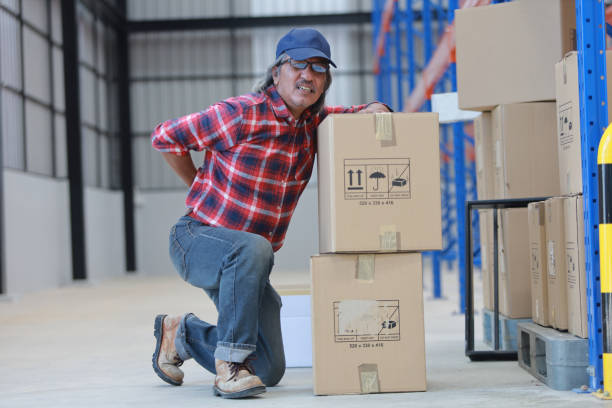 istock Asian worker man hurt his back 