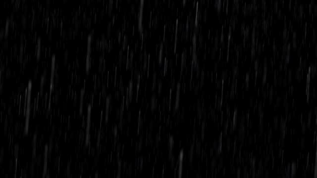 Pouring heavy rain on a black background HD
