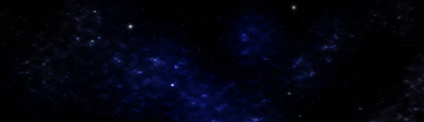 istock Star and galaxy, dark blue space background panorama view 1192882026