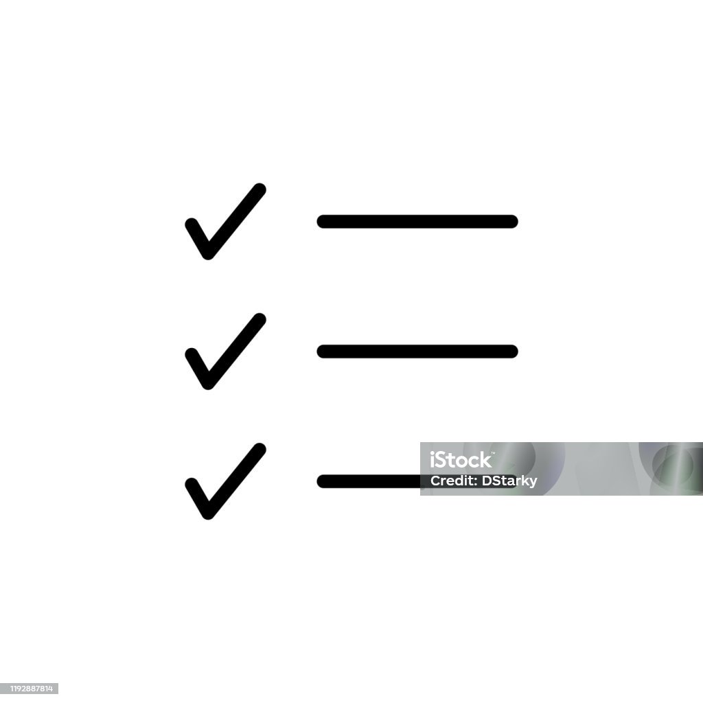 Liste Simple Icône De Ligne De Liste Simple Vecteurs libres de droits et plus d ...