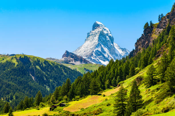 Matterhorn mountain range in Switzerland