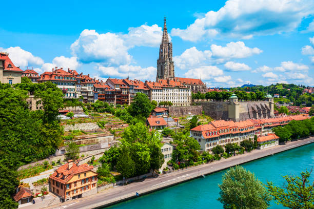 istock Bern aerial panoramic view, Switzerland 1192890485